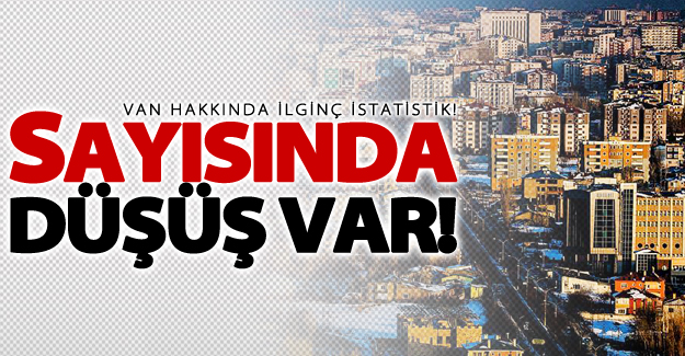 Van hakkında ilginç istatistik! Sayısında düşüş var