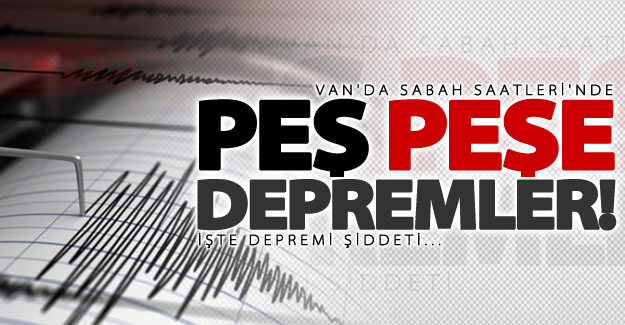 Van'da peş peşe depremler