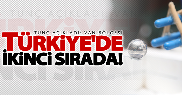 Van Bölgesi Türkiye'de ikinci sırayı aldı