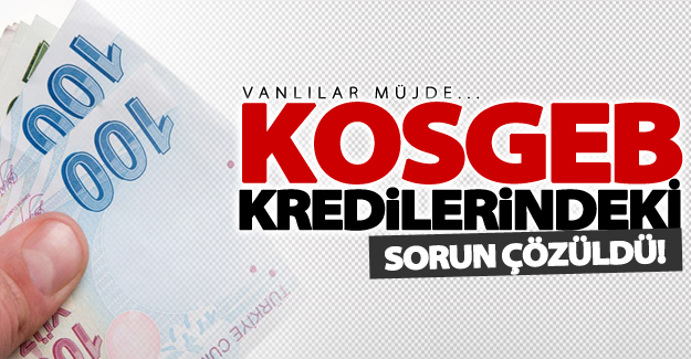 Vanlılara müjde! KOSGEB kredilerindeki sorun çözüldü