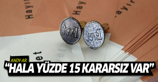 Andy-Ar: Hâlâ yüzde 15 kararsız var