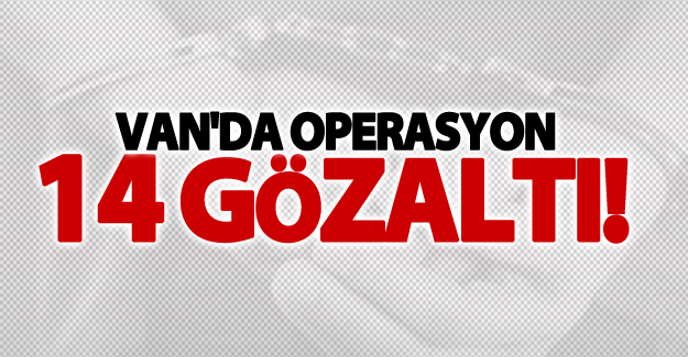 Van'da flaş operasyon! 14 gözaltı