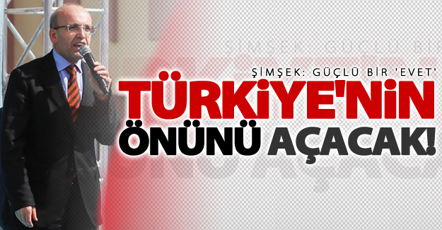 Başbakan Yardımcısı Şimşek: Güçlü bir 'evet' Türkiye'nin önünü açacak