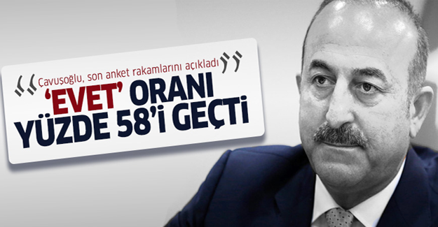 Çavuşoğlu açıkladı: 'Evet' oranını açıkladı