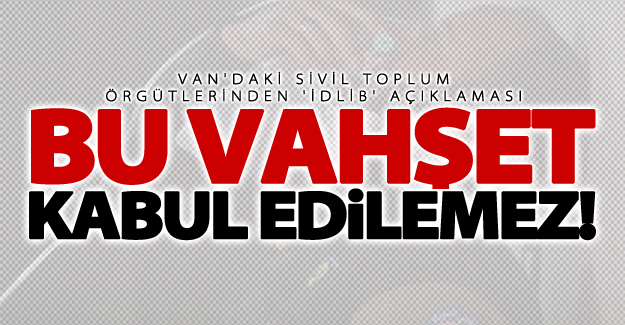 Van'daki sivil toplum örgütlerinden 'İdlib' açıklaması