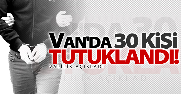 Van'da 30 kişi tutuklandı!