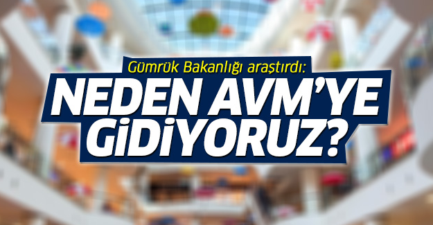 Gümrük Bakanlığı araştırdı: Neden AVM'ye gidiyoruz?