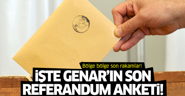 İşte GENAR'ın son referandum anketi!