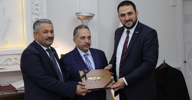MÜSİAD’ın Van ve Kayseri Şube başkanları, Mustafa Yalçın’ı ziyaret etti
