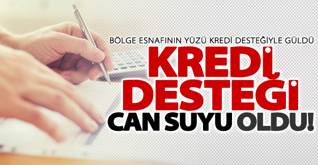 Bölge esnafının yüzü kredi desteğiyle güldü
