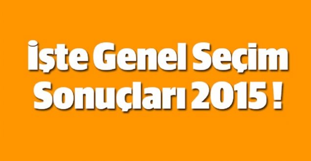 2015 Genel Seçim 2015 sonuçları! Hangi parti ne kadar oy aldı!Milletvekili sayıları