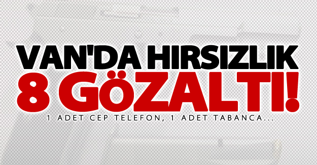 Van’da hırsızlık! 8 Gözaltı