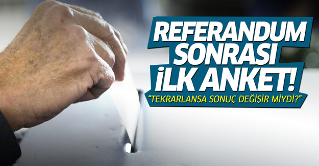 Referandum sonrası ilk anket yapıldı! Tekrarlanırsa sonuç değişir mi?