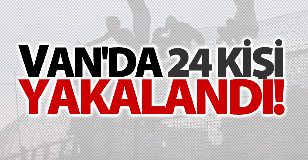 Van'da 24 kişi yakalandı