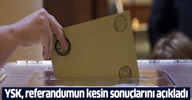 YSK resmi sonuçları açıkladı! İşte resmi sonuçlar