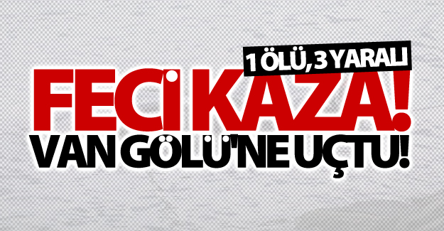 Araç Van Gölü'ne uçtu!1 ölü, 3 yaralı