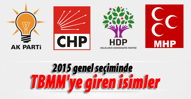 2015 genel seçiminde TBMM'ye giren isimler