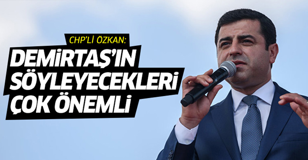 Özkan: Demirtaş'ın söyleyecekleri çok önemli