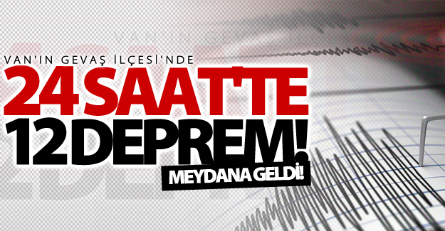 Van'da 24 saatte 12 farklı deprem meydana geldi!