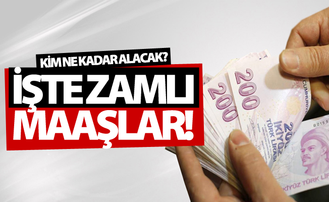 Kim ne kadar alacak? İşte zamlı maaşlar