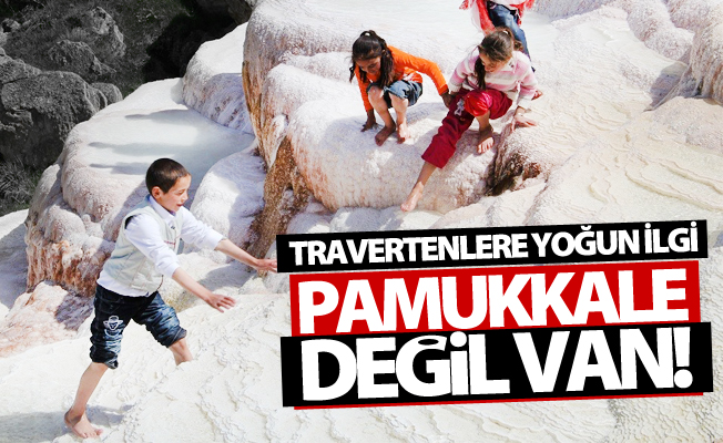 Pamukkale değil Van!  Başkale travertenlerine yoğun ilgi