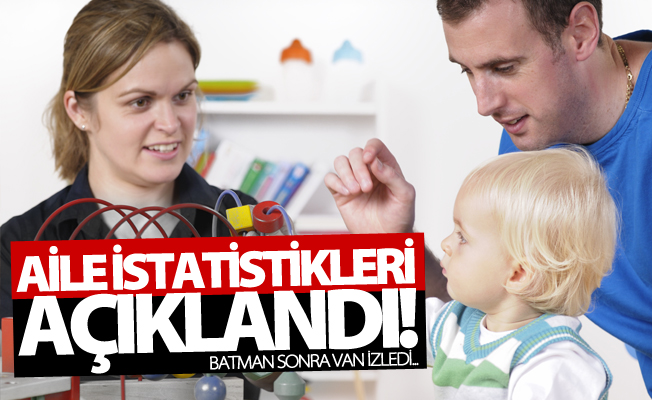 Aile istatistikleri açıklandı! Batman sonra Van izledi...