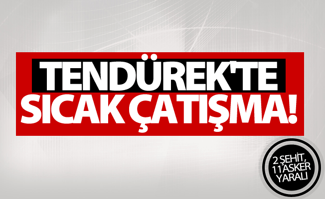Tendürek’te çatışma: 2 şehit, 11 asker yaralı