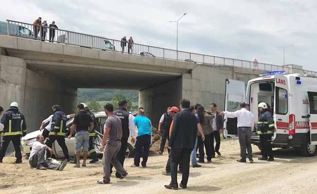 İftara yetişmek isterken üst geçitten uçtular