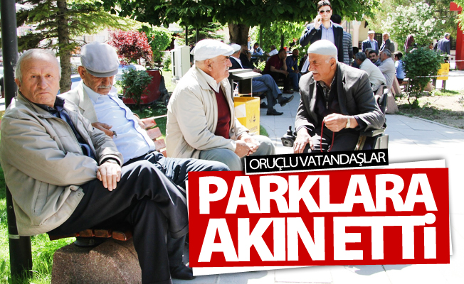 Oruçlu vatandaşlar parklara akın etti