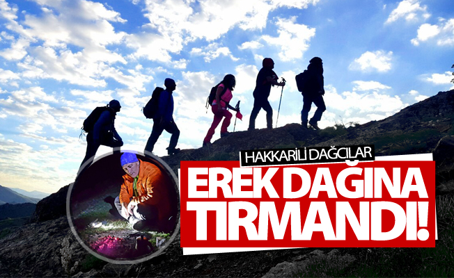 Hakkarili dağcılar Erek Dağına tırmandı