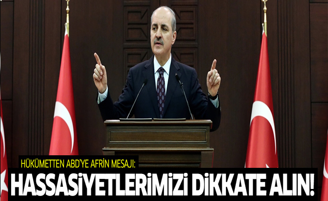 Hükümetten 'Afrin' açıklaması!