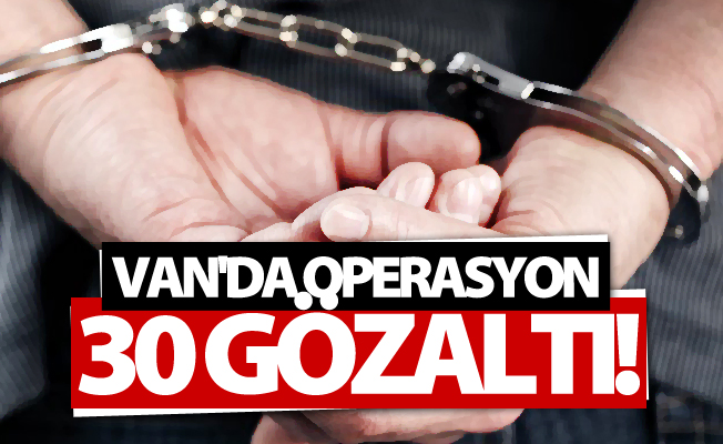 Van'da operasyon: 30 gözaltı