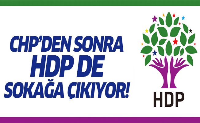 CHP’den sonra HDP de sokağa çıkıyor