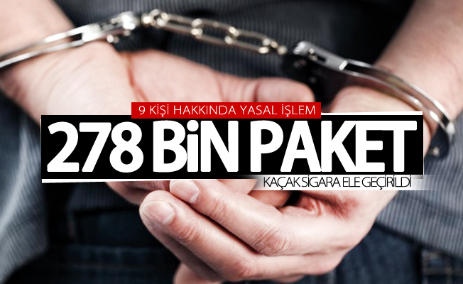 Van’da 278 bin 500 paket kaçak sigara ele geçirildi