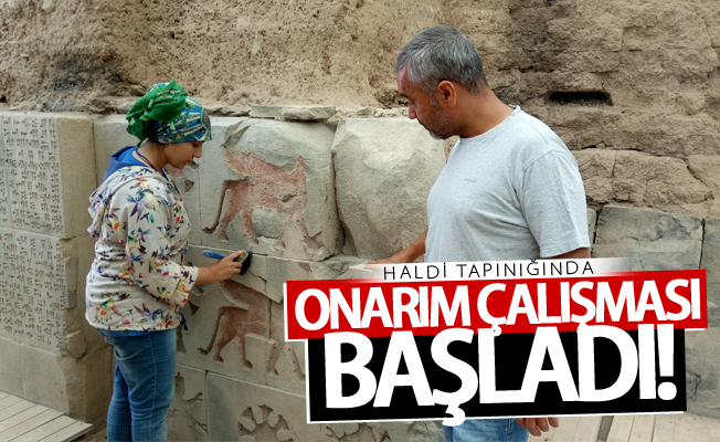 Koruma altına alınan Haldi tapınığında onarım çalışmaları başladı