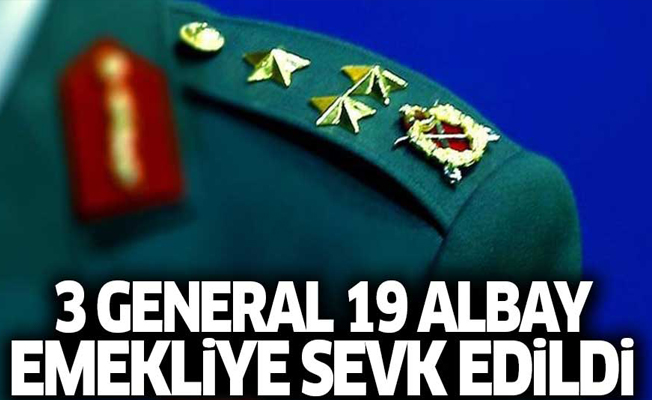 3 general 19 albay emekliliğe sevk edildi