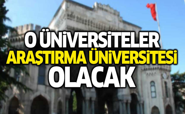 Erdoğan'dan 'Araştırma Üniversitesi' açıklaması