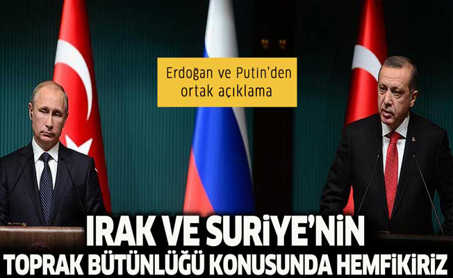 Erdoğan ve Putin'den ortak basın toplantısı