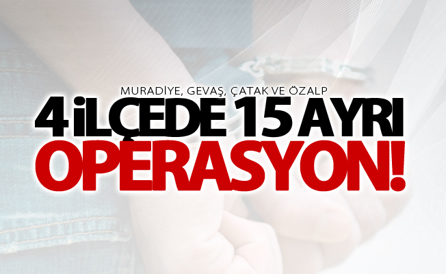 Van'da 4 ilçede15 ayrı operasyon! 