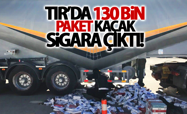 Tır’da 130 bin paket kaçak sigara ele geçirildi