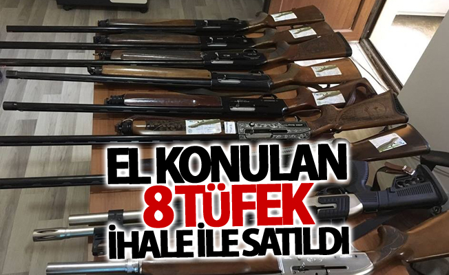 El konulan 8 tüfek ihale ile satıldı