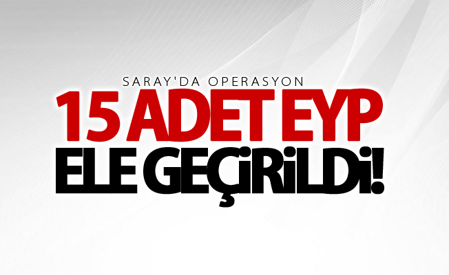 Saray’da 15 adet EYP ele geçirildi