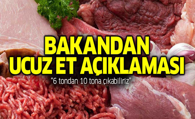 Bakan'dan ucuz et açıklaması