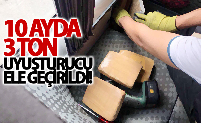 Van polisi 10 ayda 3 ton 695 kilo uyuşturucu ele geçirdi