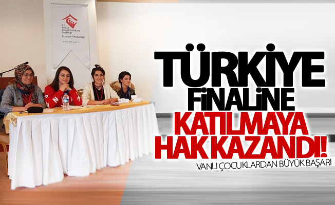 Vanlı çocuklar Türkiye finaline katılmaya hak kazandı