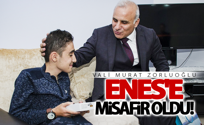 Vali Zorluoğlu, hidrosefali hastası Enes’e misafir oldu