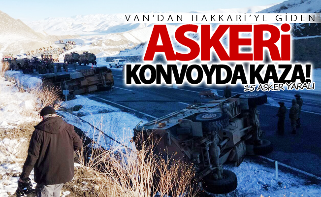 Van'da askeri konvoyda kaza: 15 asker yaralı