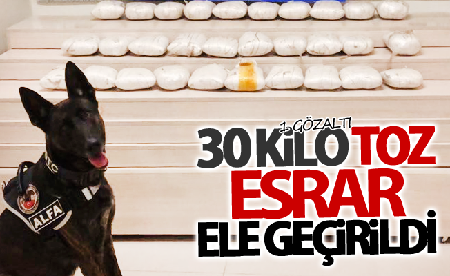 Van’da 30 kilo toz esrar ele geçirildi