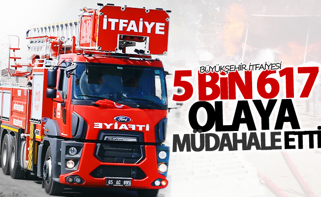 Büyükşehir İtfaiyesi 5 bin 617 olaya müdahale etti