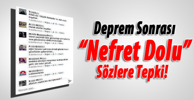 Vanlılardan Deprem Sonrası Nefret Dolu Sözlere Tepki!